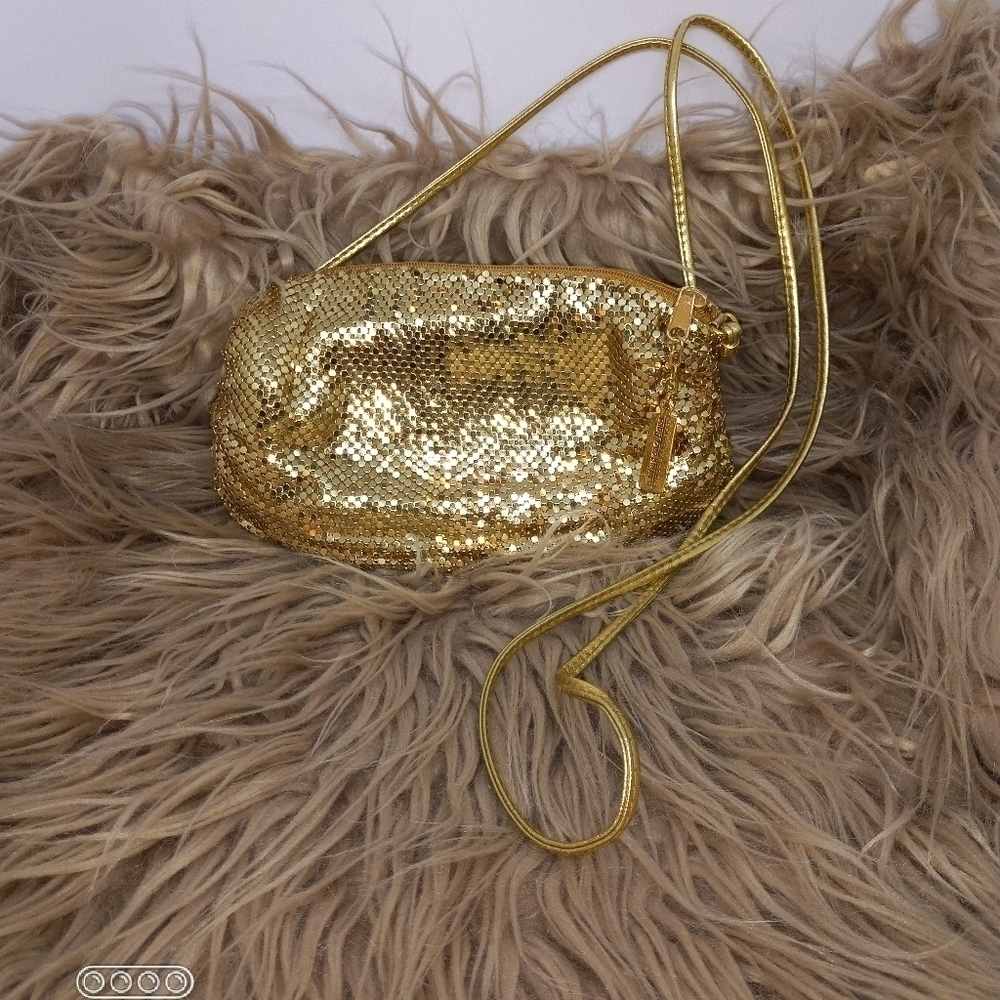 🖤Vintage Whiting & Davis Gold Mesh bag Mint Vintage condition item #46